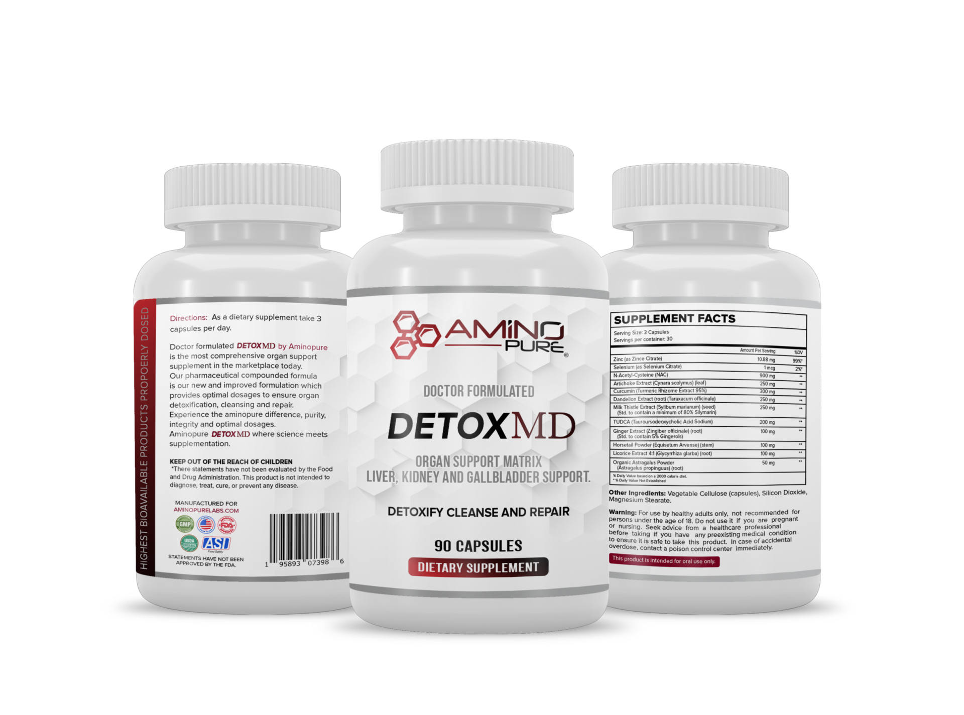 AminoPures DETOX Bottle Supplement Mockup 2