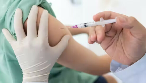 women receiving an injection