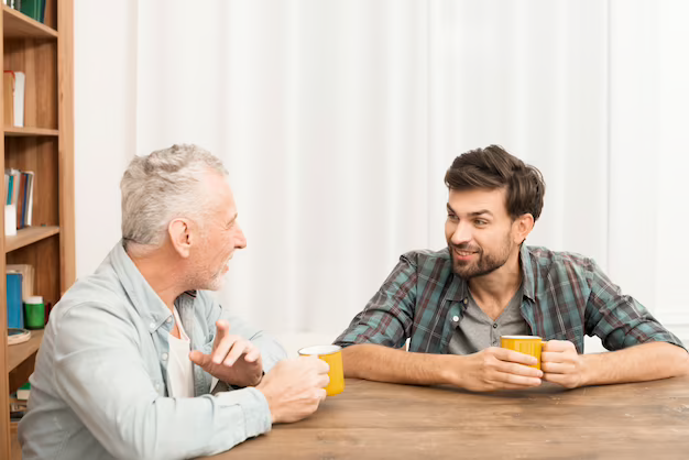 two men conversating