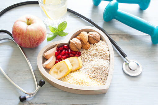 fruit and grains food bowl