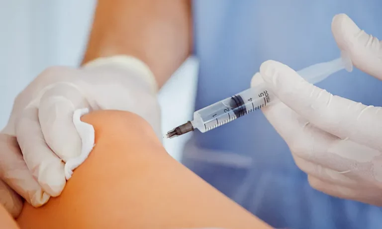 person receiving an injection