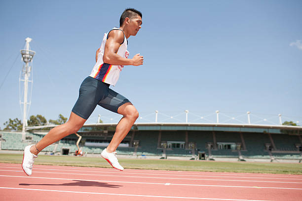 man running on track