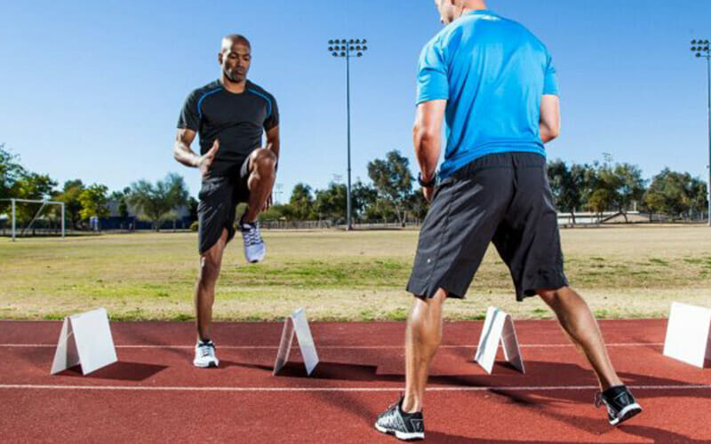 men working out on track